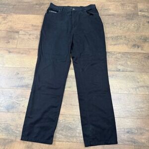 DKNY Jeans Womens Vintage Black Corduroy Straight Leg Pants Size 12